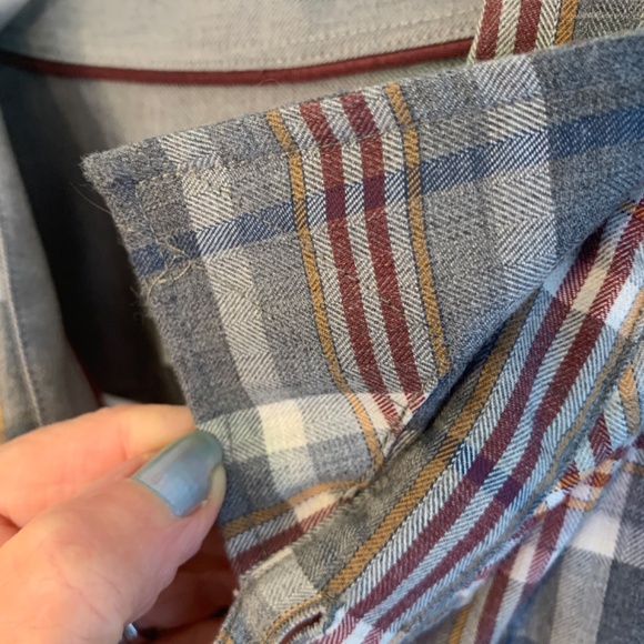 JOS A BANKS 1905 Mens Large Long Sleeve Button Front Neutral Plaid Modern Fit - Picture 4 of 9
